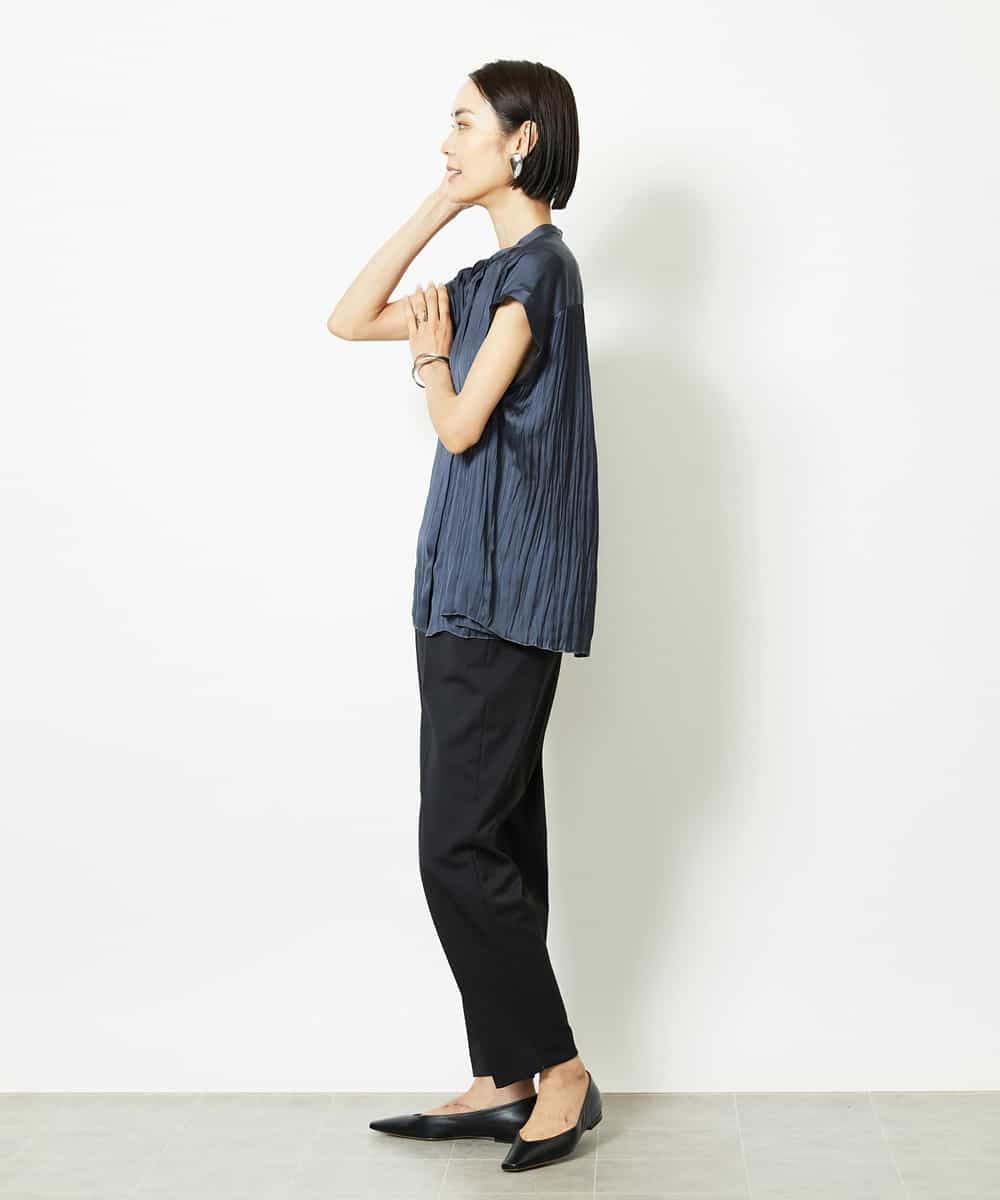 FMLJA07200 MICHEL KLEIN(ミッシェルクラン) ツイルストレッチテーパードパンツ ベージュ