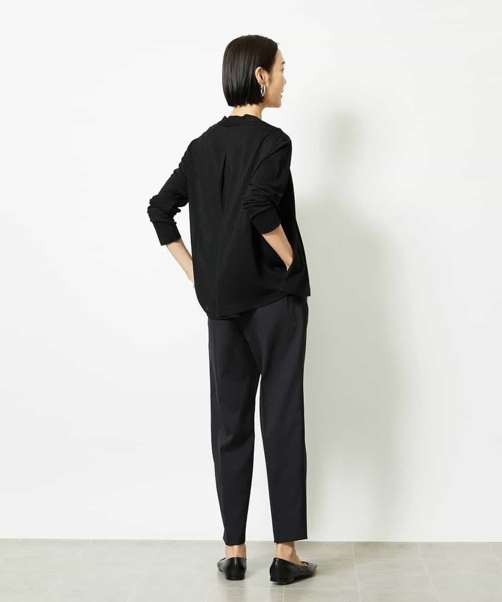 FMLJA07200 MICHEL KLEIN(ミッシェルクラン) ツイルストレッチテーパードパンツ ベージュ