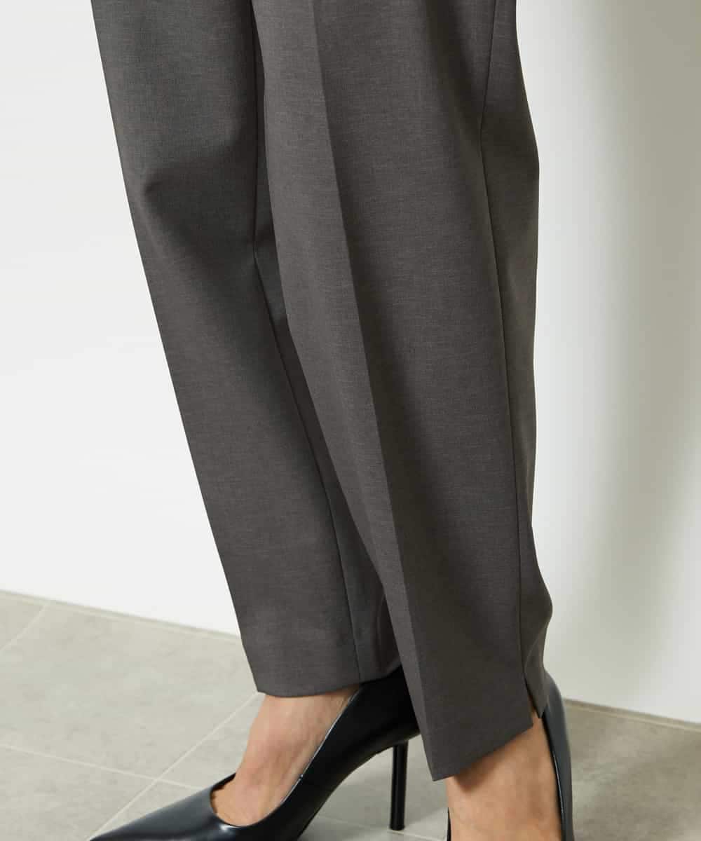 FMLJA07200 MICHEL KLEIN(ミッシェルクラン) ツイルストレッチテーパードパンツ ベージュ