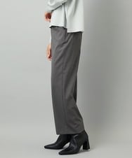 FMLJA08180 MICHEL KLEIN(ミッシェルクラン) ツイルストレッチワイドパンツ チャコールブラウン