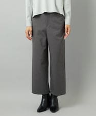 FMLJA08180 MICHEL KLEIN(ミッシェルクラン) ツイルストレッチワイドパンツ チャコールブラウン