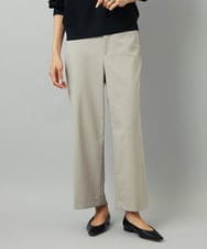 FMLJA08180 MICHEL KLEIN(ミッシェルクラン) ツイルストレッチワイドパンツ チャコールブラウン