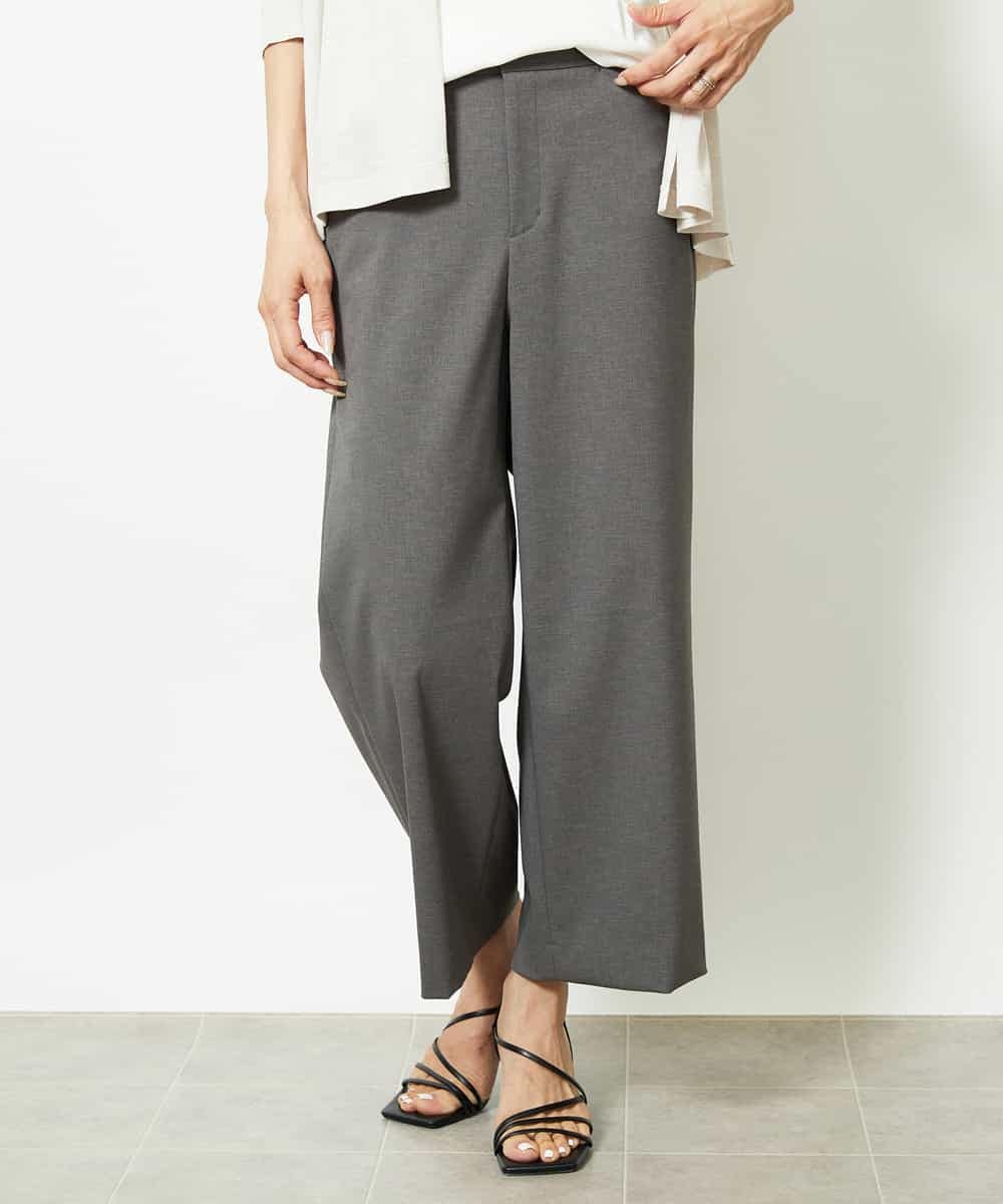 FMLJA08180 MICHEL KLEIN ツイルストレッチワイドパンツ