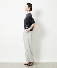 FMLJA11230 MICHEL KLEIN(ミッシェルクラン) [機能性素材]ドライワイドパンツ(セットアップ対応) ブラック