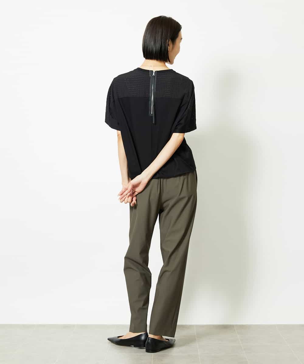 FMLJA20230 MICHEL KLEIN(ミッシェルクラン) リラックステーパードパンツ カーキ