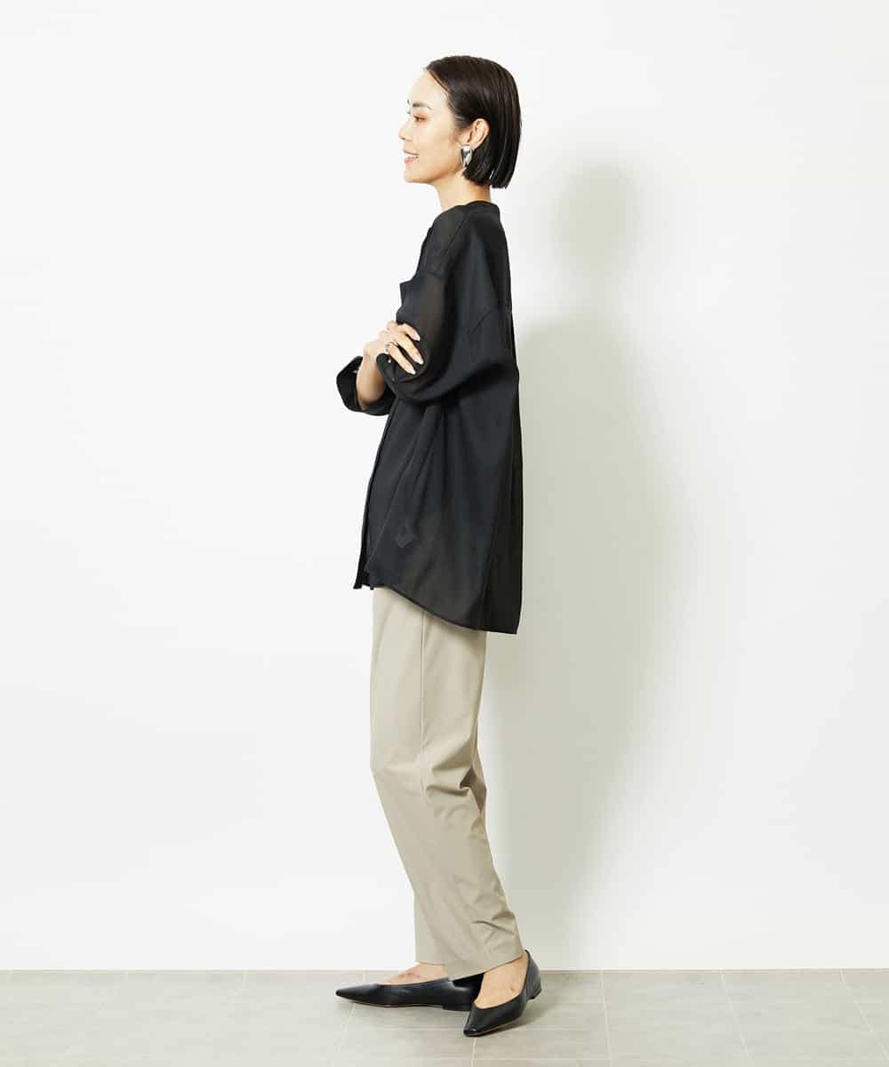 FMLJA20230 MICHEL KLEIN(ミッシェルクラン) リラックステーパードパンツ カーキ