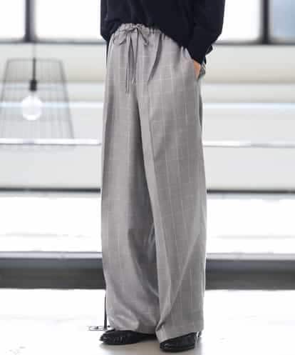 FMLJD01300 MICHEL KLEIN [セットアップ対応]ラメチェックワイドパンツ