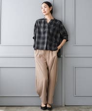 FMLJD02240 MICHEL KLEIN(ミッシェルクラン) [2WAY]ピーチタッチワイドパンツ ダークグレー