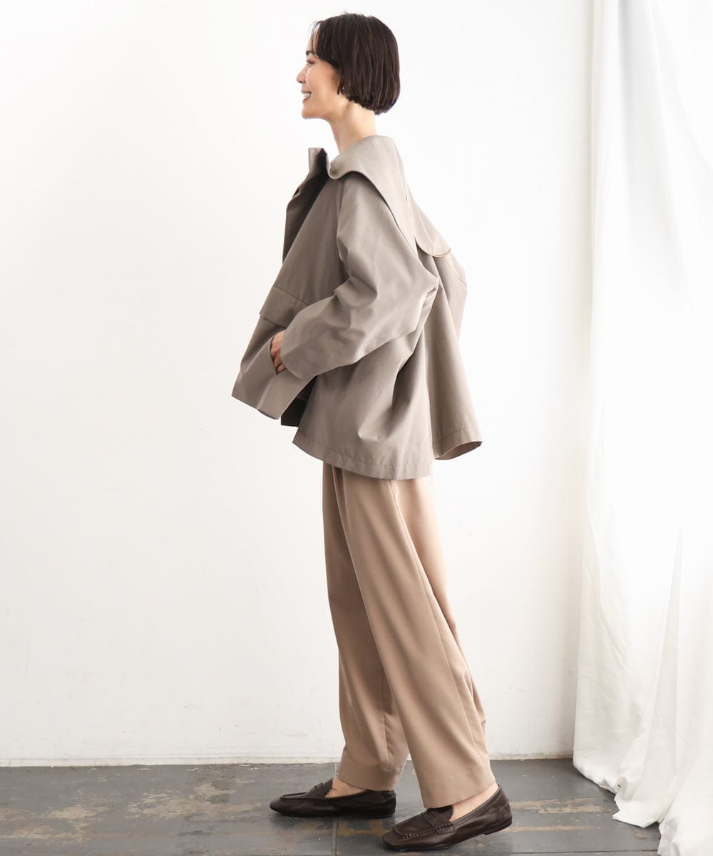 FMLJD02240 MICHEL KLEIN(ミッシェルクラン) [2WAY]ピーチタッチワイドパンツ ダークグレー