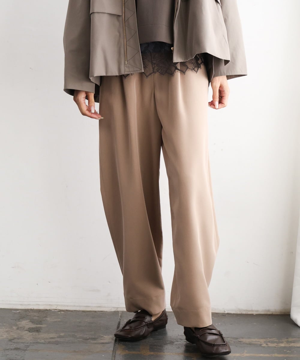 FMLJD02240 MICHEL KLEIN(ミッシェルクラン) [2WAY]ピーチタッチワイドパンツ ダークグレー