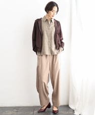 FMLJD02240 MICHEL KLEIN(ミッシェルクラン) [2WAY]ピーチタッチワイドパンツ ダークグレー