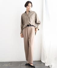 FMLJD02240 MICHEL KLEIN(ミッシェルクラン) [2WAY]ピーチタッチワイドパンツ ダークグレー