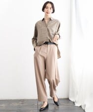 FMLJD02240 MICHEL KLEIN(ミッシェルクラン) [2WAY]ピーチタッチワイドパンツ ダークグレー