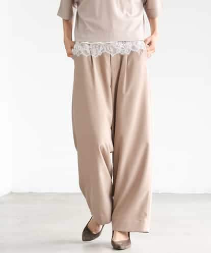 FMLJD02240 MICHEL KLEIN [2WAY]ピーチタッチワイドパンツ