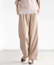 FMLJD02240 MICHEL KLEIN(ミッシェルクラン) [2WAY]ピーチタッチワイドパンツ ベージュ