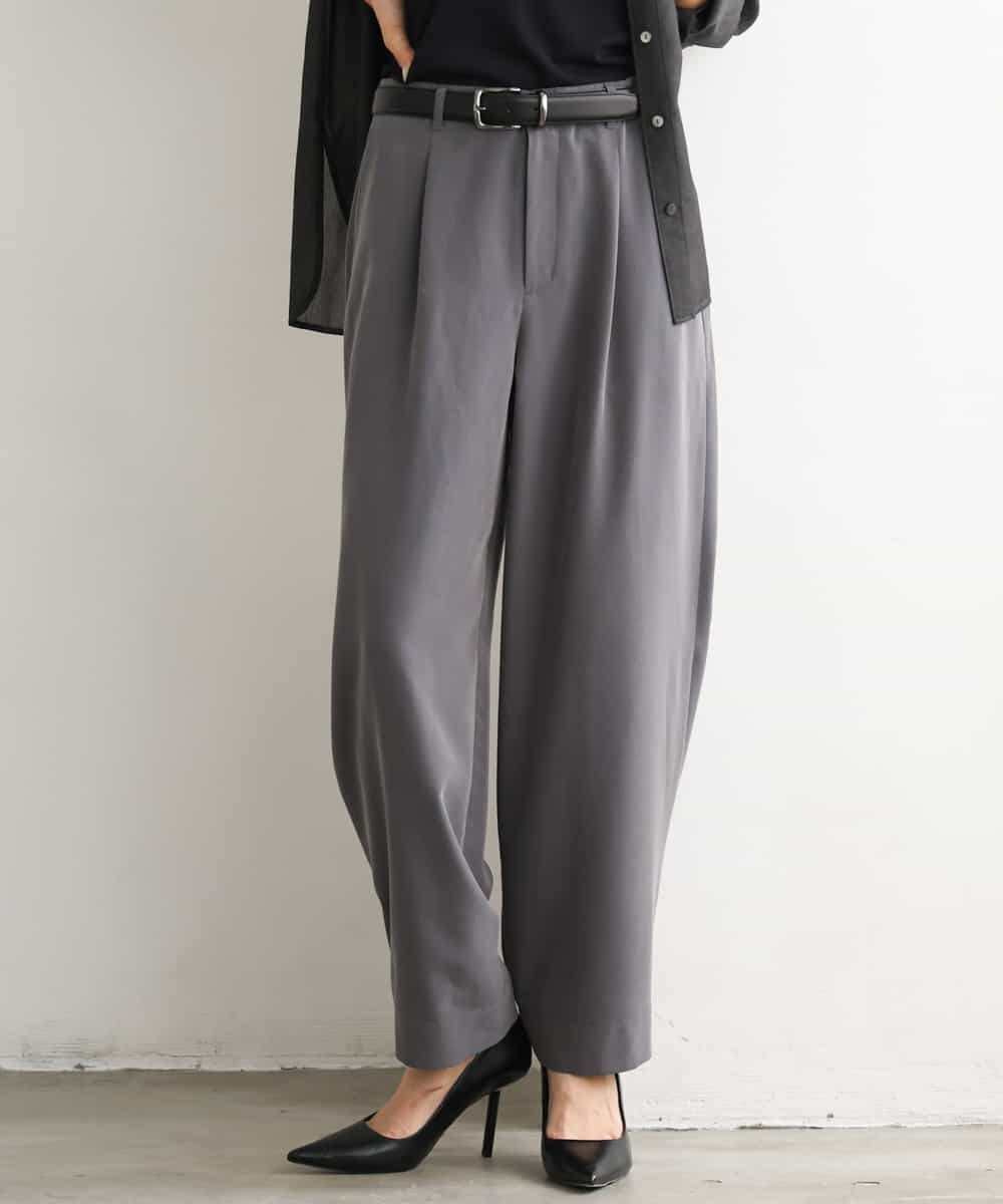 FMLJD02240 MICHEL KLEIN(ミッシェルクラン) [2WAY]ピーチタッチワイドパンツ ダークグレー