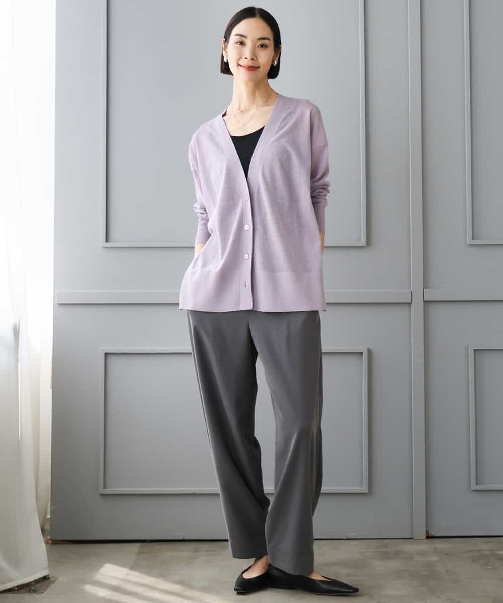 FMLJD02240 MICHEL KLEIN(ミッシェルクラン) [2WAY]ピーチタッチワイドパンツ ダークグレー