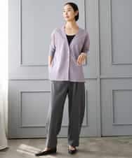 FMLJD02240 MICHEL KLEIN(ミッシェルクラン) [2WAY]ピーチタッチワイドパンツ ダークグレー