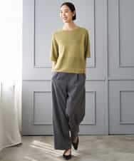 FMLJD02240 MICHEL KLEIN(ミッシェルクラン) [2WAY]ピーチタッチワイドパンツ ダークグレー