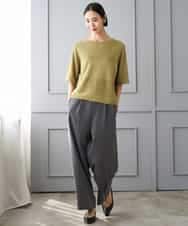 FMLJD02240 MICHEL KLEIN(ミッシェルクラン) [2WAY]ピーチタッチワイドパンツ ダークグレー