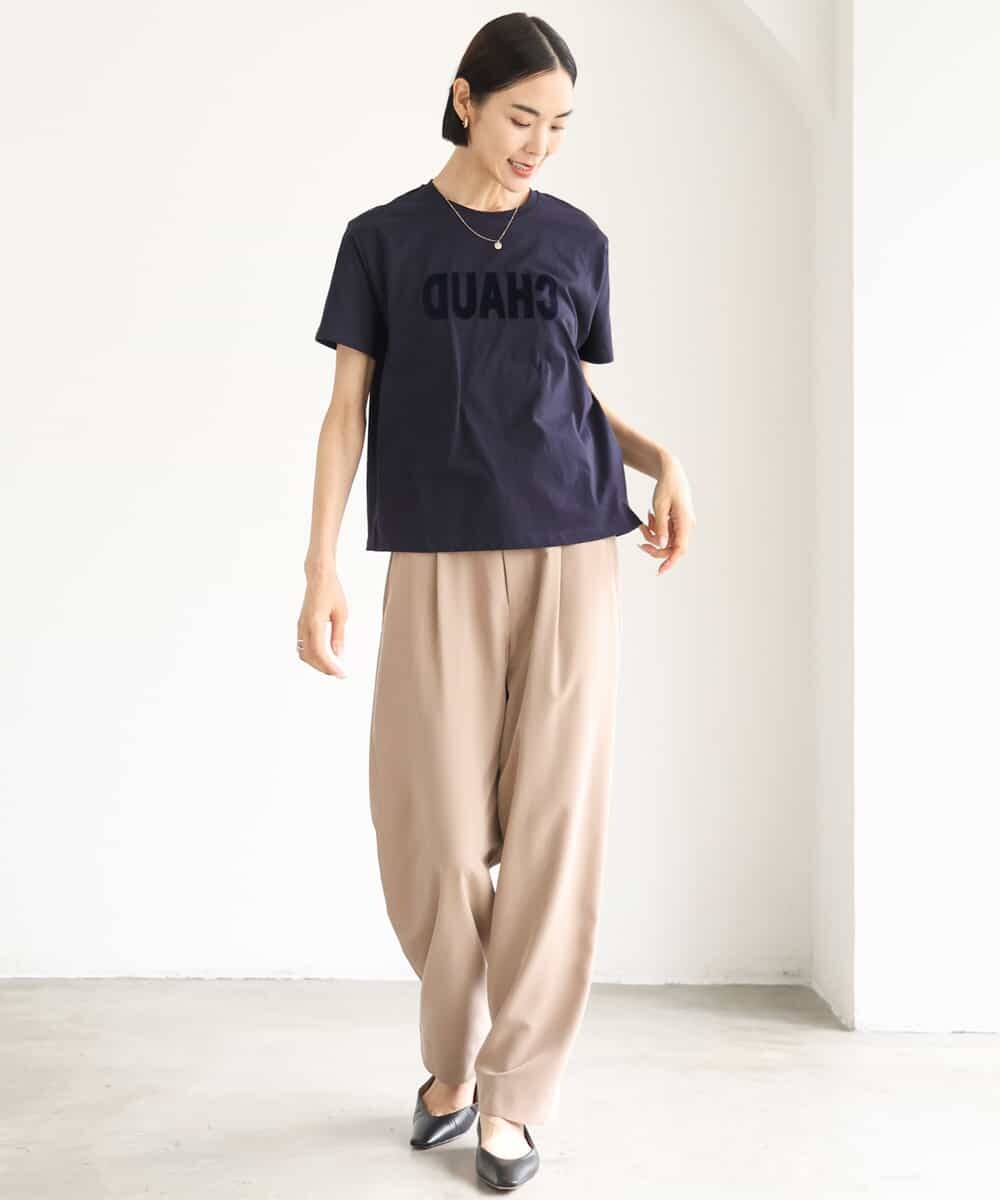 FMLJD02240 MICHEL KLEIN(ミッシェルクラン) [2WAY]ピーチタッチワイドパンツ ダークグレー