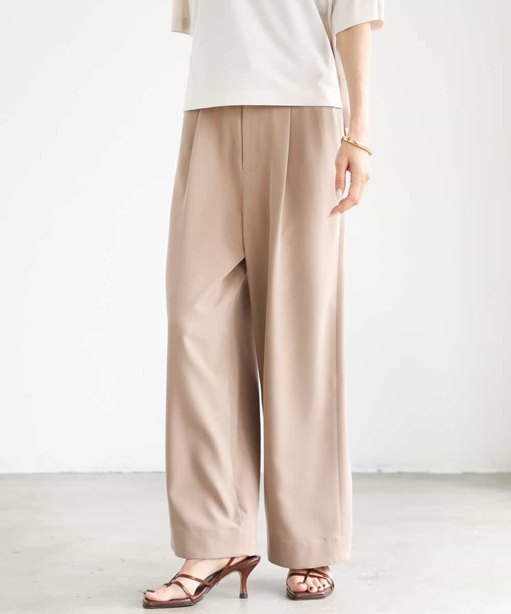 FMLJD02240 MICHEL KLEIN(ミッシェルクラン) [2WAY]ピーチタッチワイドパンツ ダークグレー