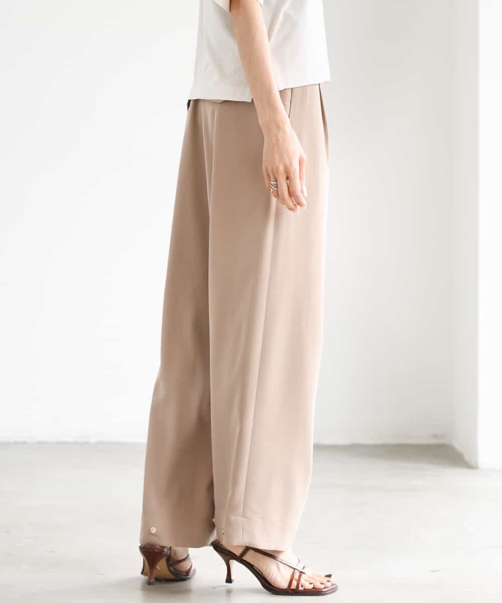 FMLJD02240 MICHEL KLEIN(ミッシェルクラン) [2WAY]ピーチタッチワイドパンツ ダークグレー