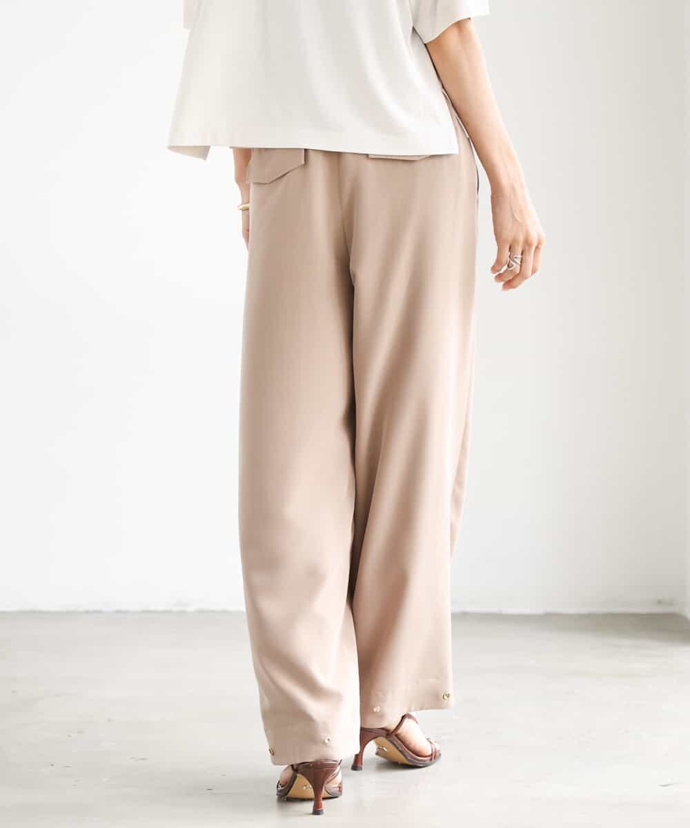 FMLJD02240 MICHEL KLEIN(ミッシェルクラン) [2WAY]ピーチタッチワイドパンツ ダークグレー