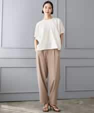 FMLJD02240 MICHEL KLEIN(ミッシェルクラン) [2WAY]ピーチタッチワイドパンツ ダークグレー