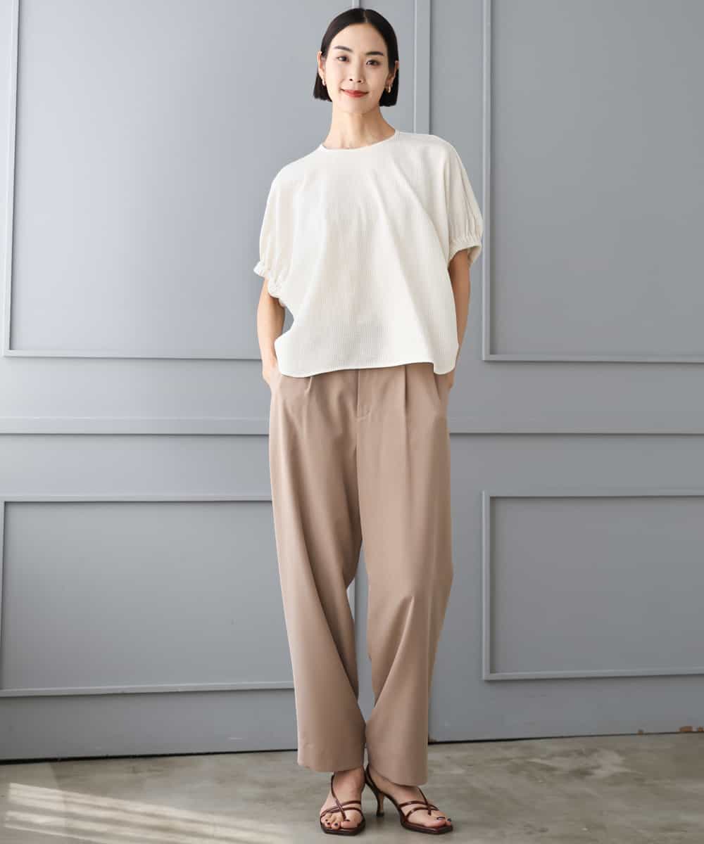 FMLJD02240 MICHEL KLEIN(ミッシェルクラン) [2WAY]ピーチタッチワイドパンツ ダークグレー