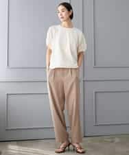 FMLJD02240 MICHEL KLEIN(ミッシェルクラン) [2WAY]ピーチタッチワイドパンツ ダークグレー