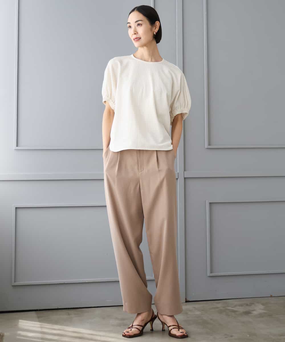 FMLJD02240 MICHEL KLEIN(ミッシェルクラン) [2WAY]ピーチタッチワイドパンツ ダークグレー