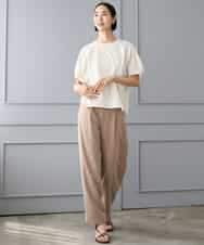 FMLJD02240 MICHEL KLEIN(ミッシェルクラン) [2WAY]ピーチタッチワイドパンツ ダークグレー