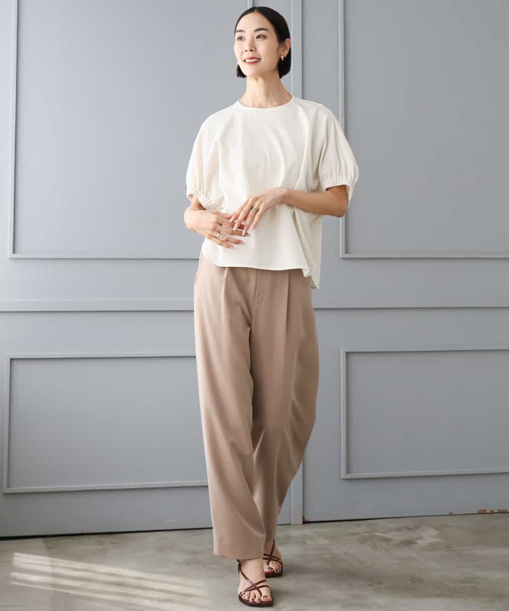 FMLJD02240 MICHEL KLEIN(ミッシェルクラン) [2WAY]ピーチタッチワイドパンツ ダークグレー