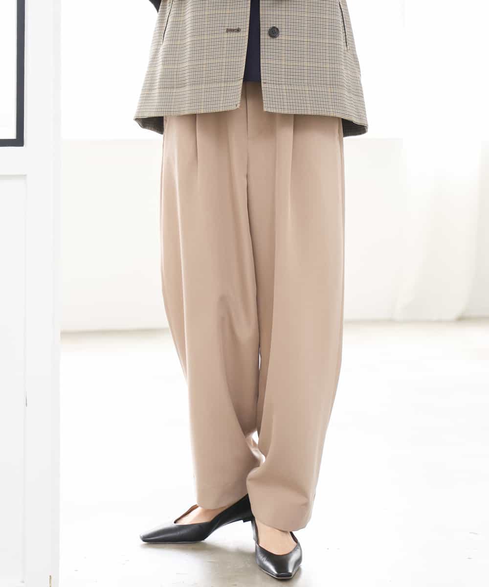 FMLJD02240 MICHEL KLEIN(ミッシェルクラン) [2WAY]ピーチタッチワイドパンツ ダークグレー