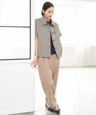 FMLJD02240 MICHEL KLEIN(ミッシェルクラン) [2WAY]ピーチタッチワイドパンツ ダークグレー