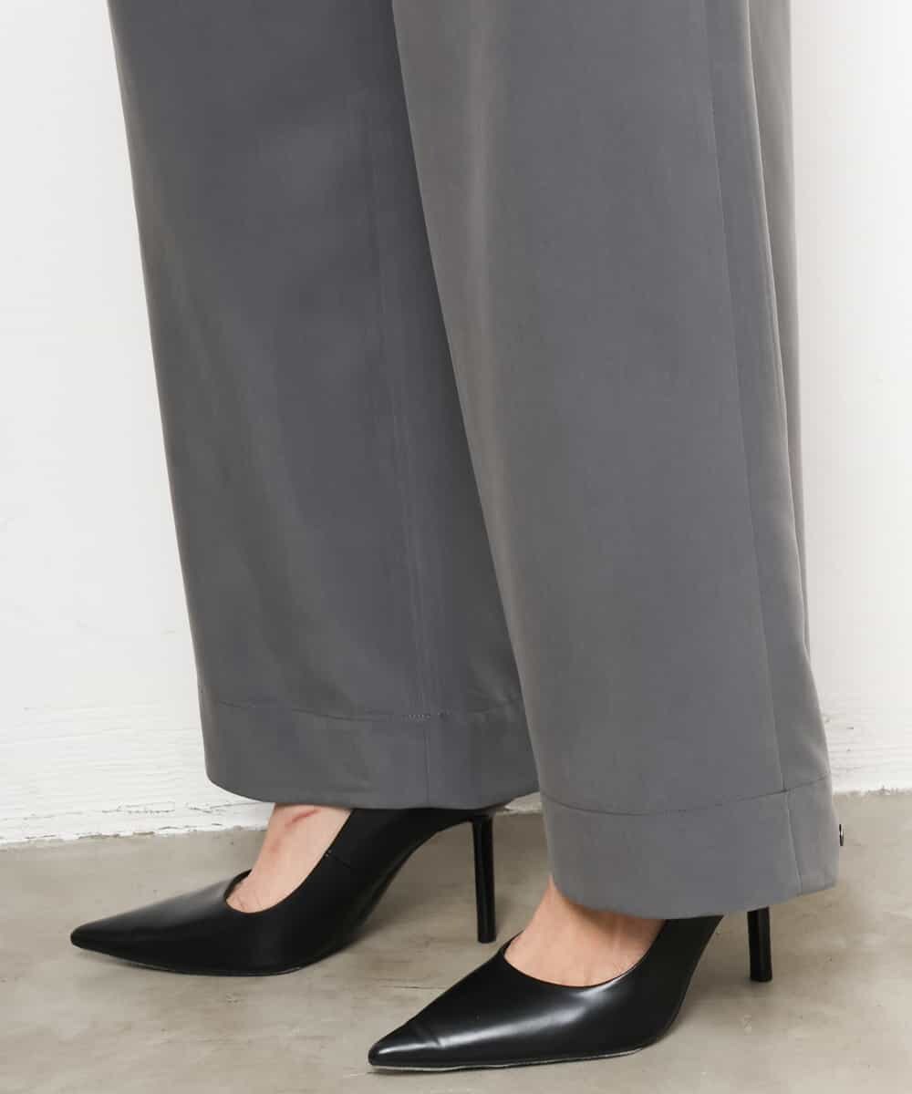 FMLJD02240 MICHEL KLEIN(ミッシェルクラン) [2WAY]ピーチタッチワイドパンツ ダークグレー