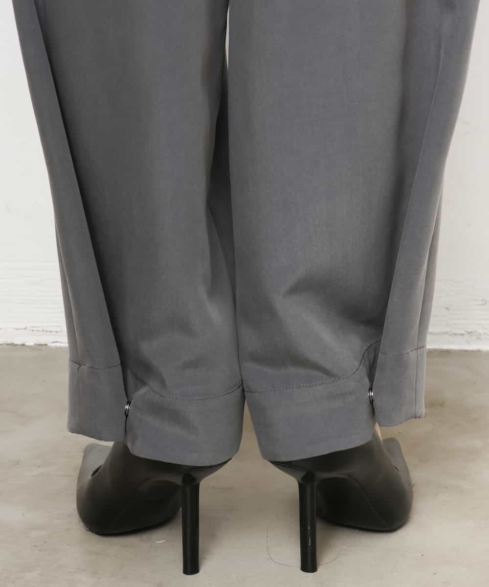 FMLJD02240 MICHEL KLEIN(ミッシェルクラン) [2WAY]ピーチタッチワイドパンツ ダークグレー