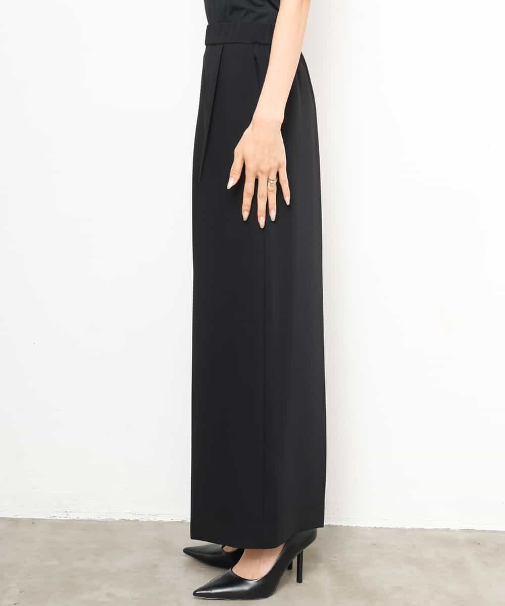 FMLJD03230 MICHEL KLEIN(ミッシェルクラン) [セットアップ対応]センタープレスワイドパンツ ブラック