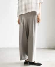 FMLJD04250 MICHEL KLEIN(ミッシェルクラン) ベルトデザインワイドパンツ ベージュ