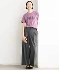 FMLJD04250 MICHEL KLEIN(ミッシェルクラン) ベルトデザインワイドパンツ ダークグレー