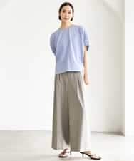 FMLJD04250 MICHEL KLEIN(ミッシェルクラン) ベルトデザインワイドパンツ ダークグレー