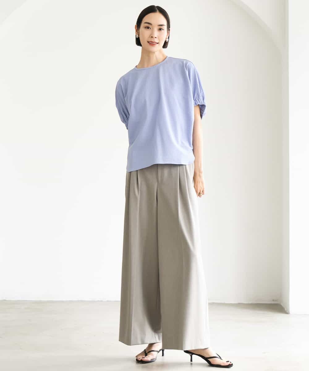 FMLJD04250 MICHEL KLEIN(ミッシェルクラン) ベルトデザインワイドパンツ ダークグレー