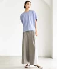 FMLJD04250 MICHEL KLEIN(ミッシェルクラン) ベルトデザインワイドパンツ ダークグレー
