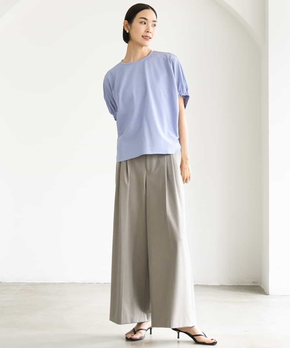 FMLJD04250 MICHEL KLEIN(ミッシェルクラン) ベルトデザインワイドパンツ ダークグレー