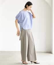 FMLJD04250 MICHEL KLEIN(ミッシェルクラン) ベルトデザインワイドパンツ ダークグレー