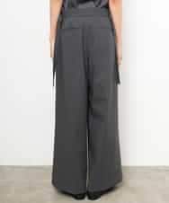 FMLJD04250 MICHEL KLEIN(ミッシェルクラン) ベルトデザインワイドパンツ ダークグレー