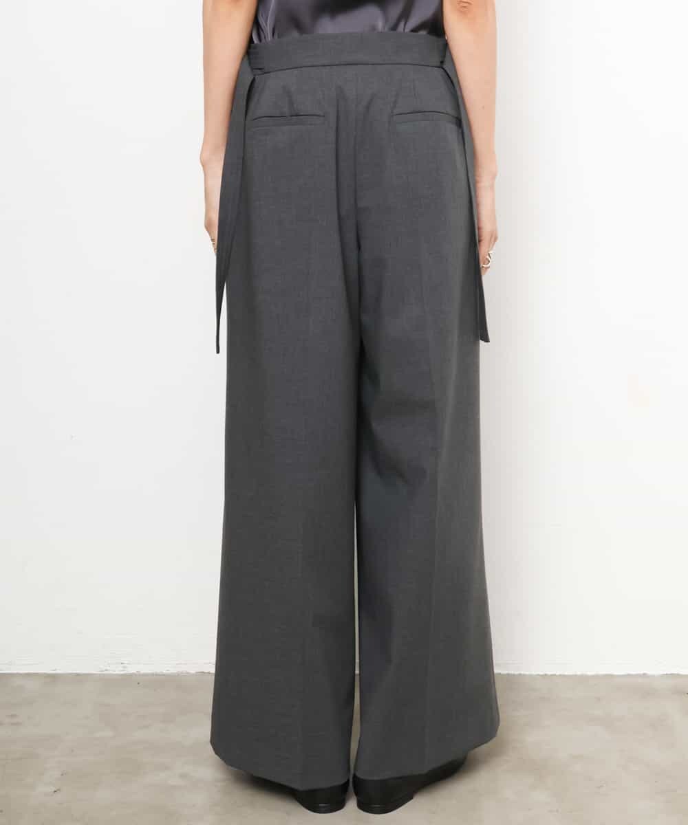 FMLJD04250 MICHEL KLEIN(ミッシェルクラン) ベルトデザインワイドパンツ ダークグレー