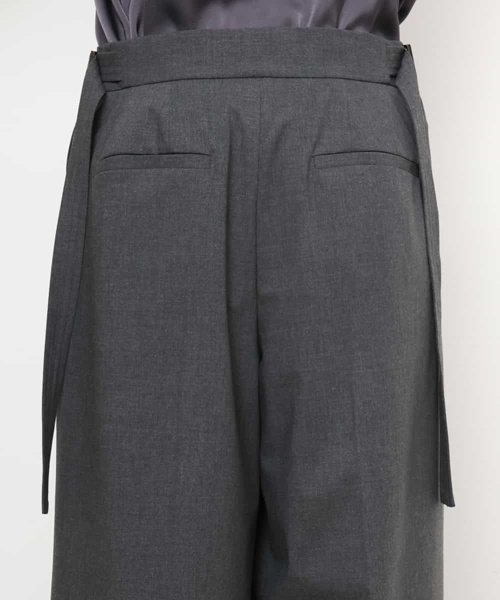 FMLJD04250 MICHEL KLEIN(ミッシェルクラン) ベルトデザインワイドパンツ ダークグレー