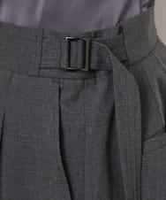 FMLJD04250 MICHEL KLEIN(ミッシェルクラン) ベルトデザインワイドパンツ ダークグレー